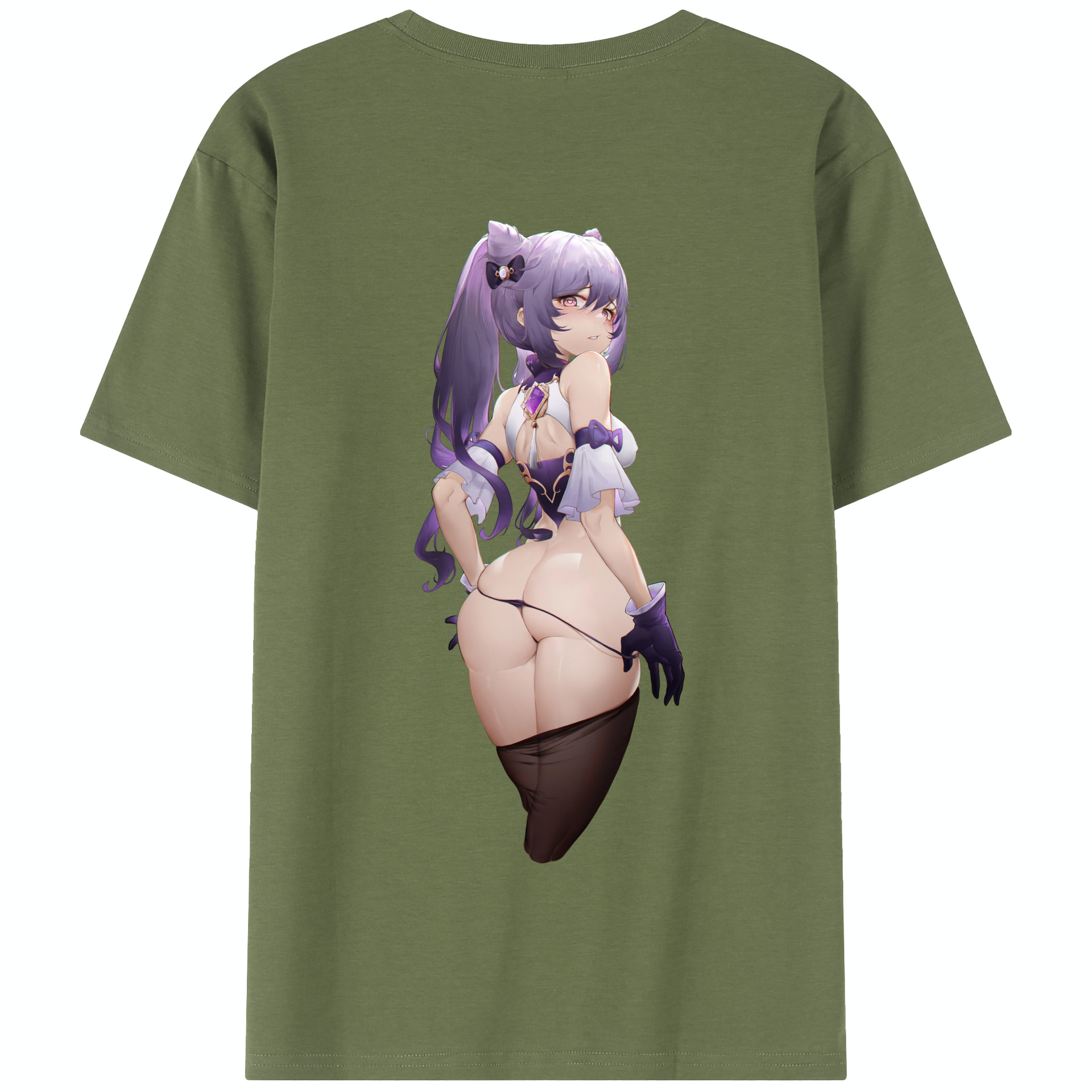 げんし神 刻晴 こくせい genshin Kokusei 綿100％半袖Tシャツ（背面プリント）